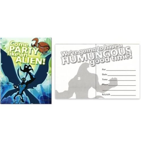 Ben 10 Alien Force Party Invitations (Pack of 8)