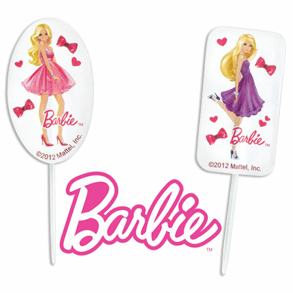 Barbie Cupcake Picks Fun Pix (Pack of 24)