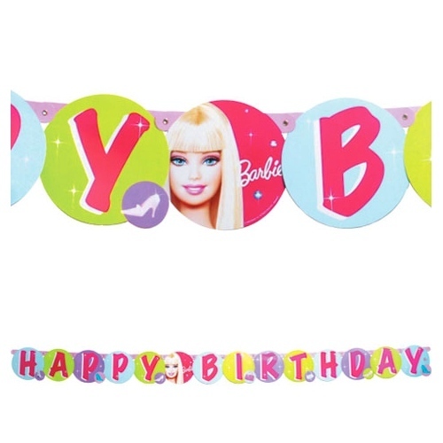 Barbie Happy Birthday Party Banner