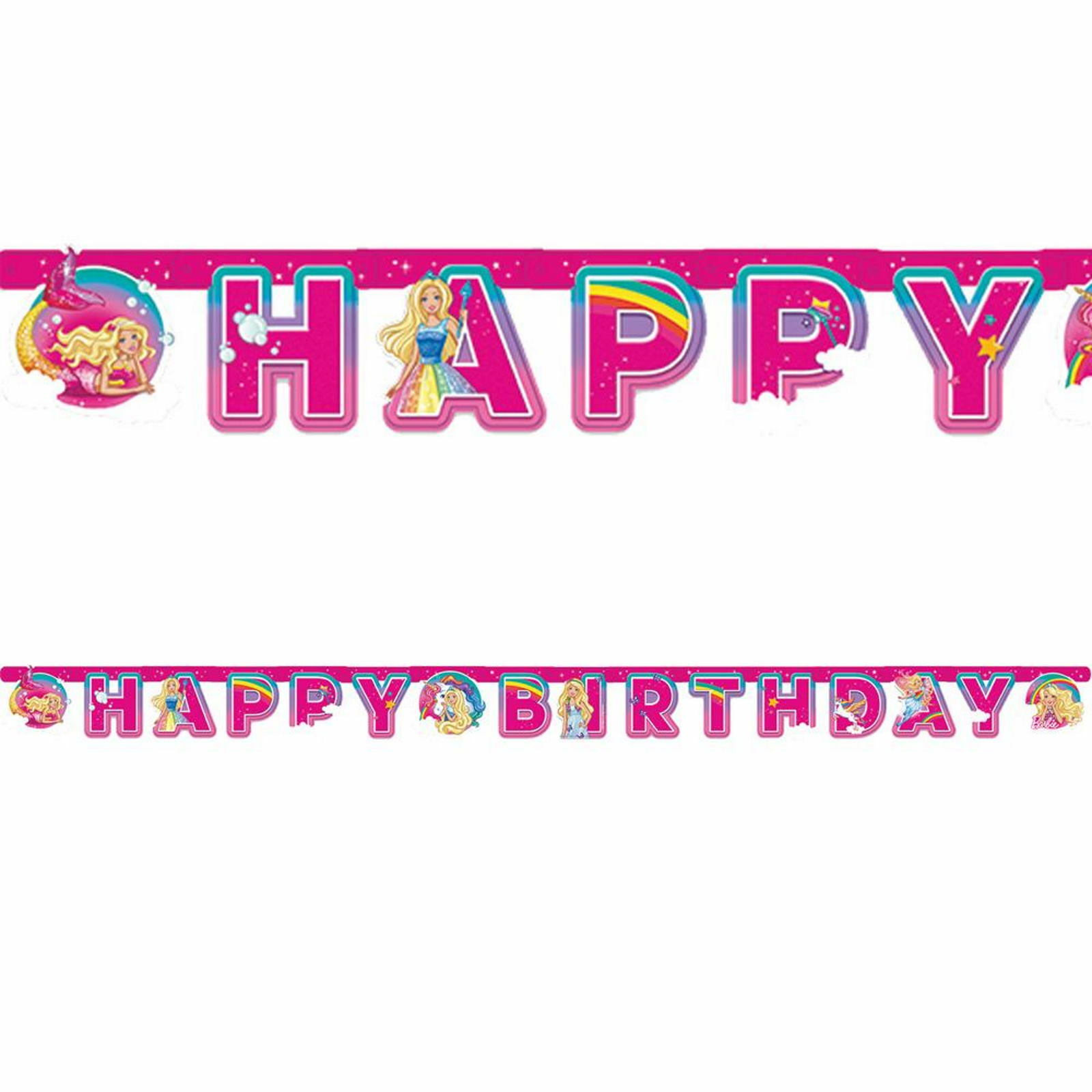 Barbie Dreamtopia Happy Birthday Jointed Banner