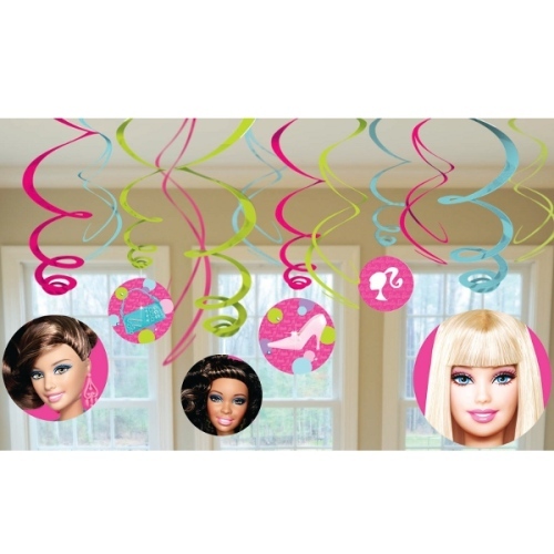Barbie All Doll'd Up Swirl Decorations (Pack of 12)
