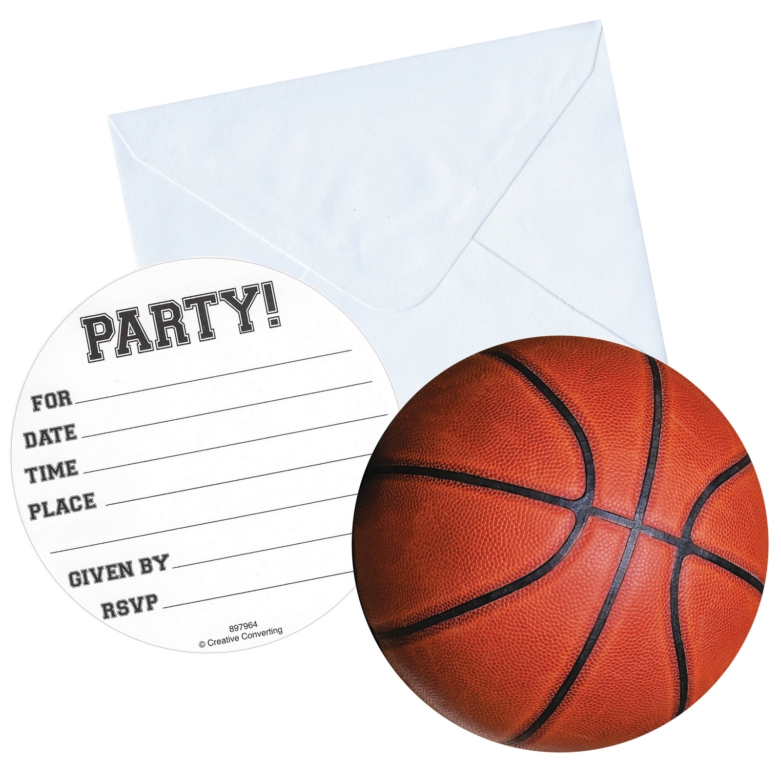 Basketball Fanatic Invitations (Pack of 8)