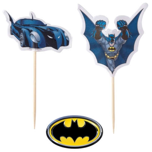 Batman Cupcake Picks Fun Pix (Pack of 24)