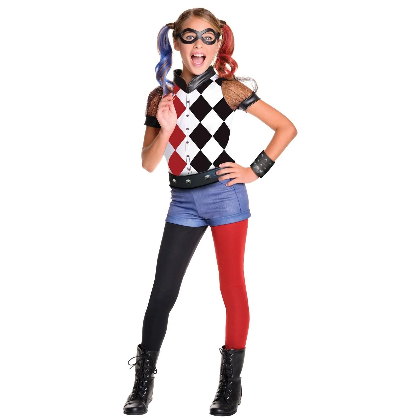 DC Superhero Girls Harley Quinn Deluxe Child Costume Medium