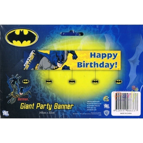 Batman Happy Birthday Banner