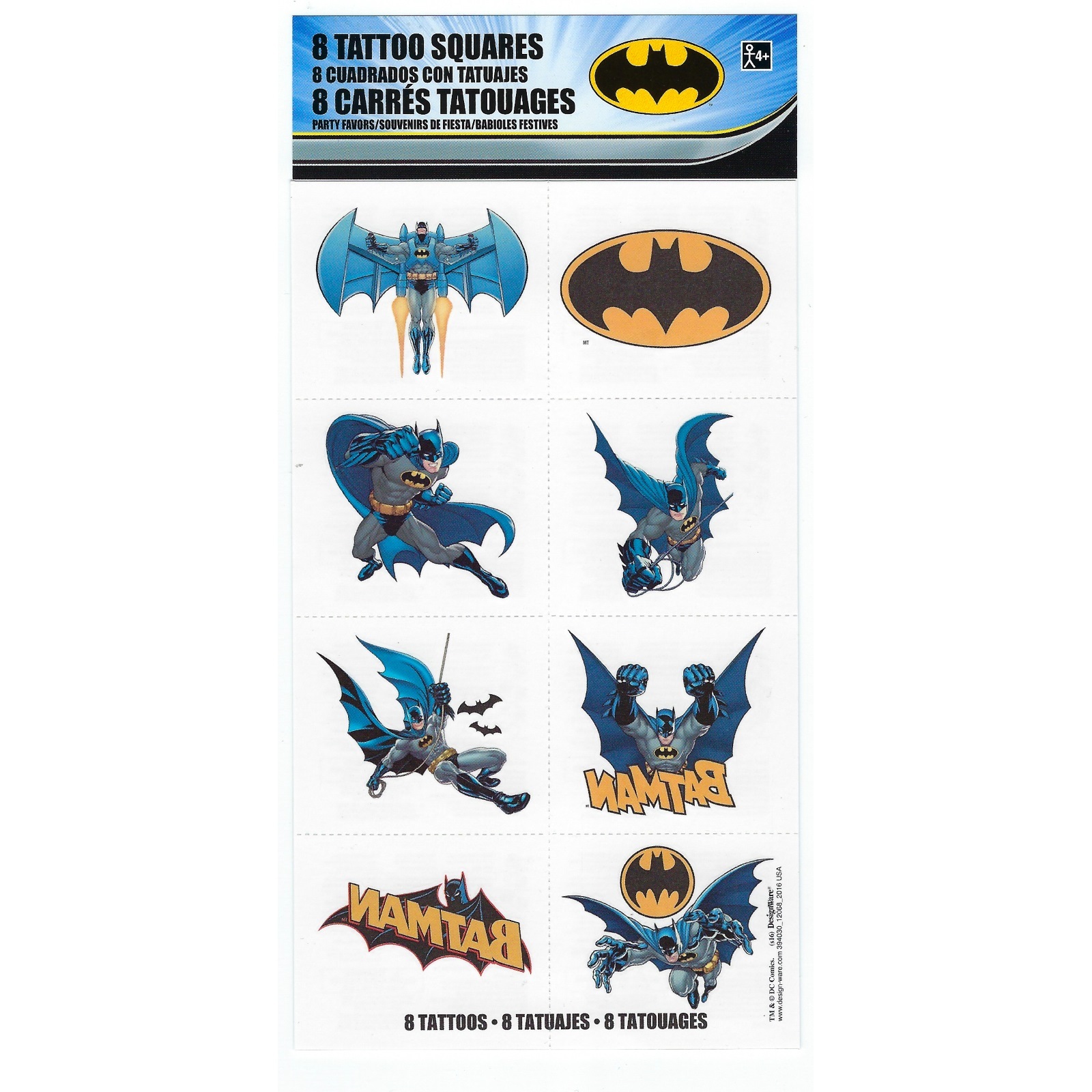 Batman Tattoos (1 Sheet)