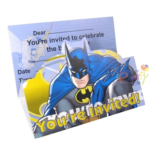 Batman Party Invitations (Pack of 8)