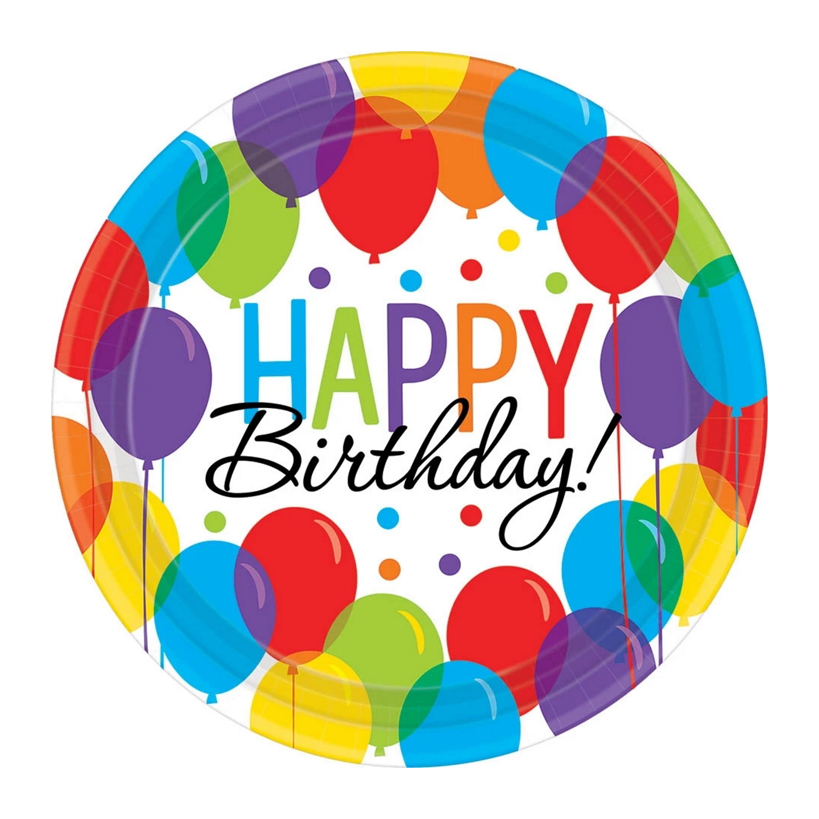 Balloon Bash Small Paper Plates (Pack of 8)
