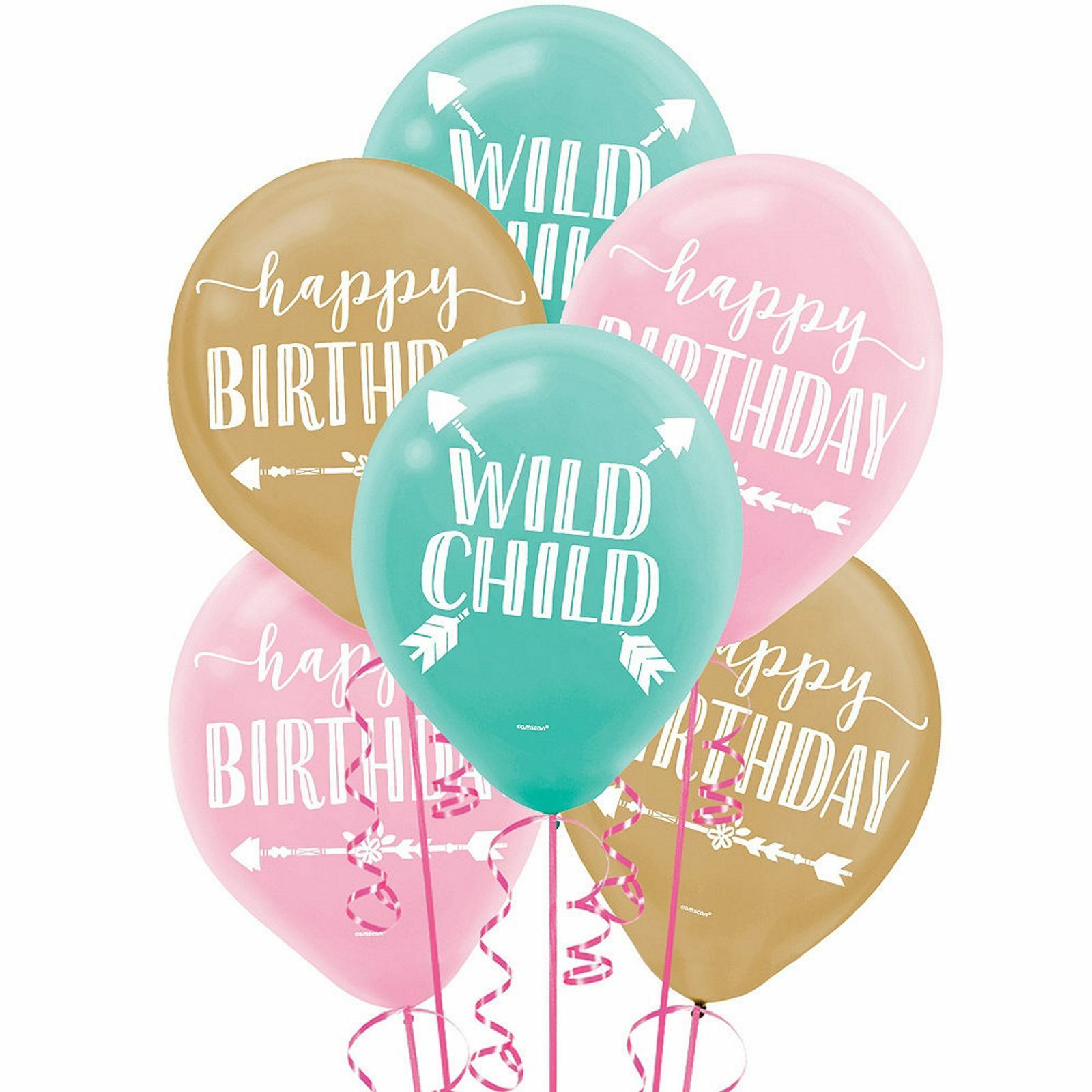 Boho Birthday Girl Latex Balloons (Pack of 15)