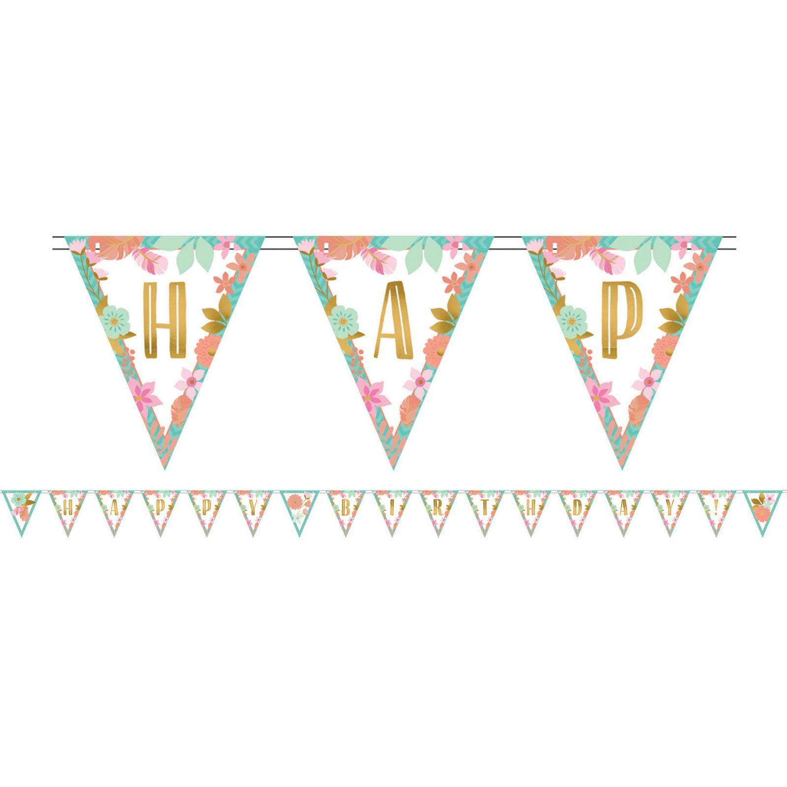 Boho Birthday Girl Pennant Banner