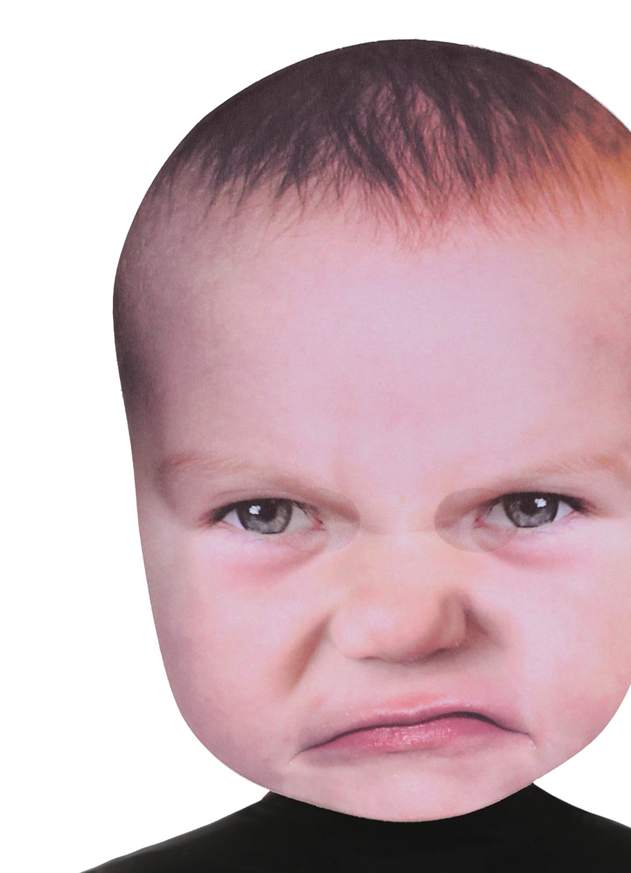 Baby Angry Face Photo Real Adult Mask