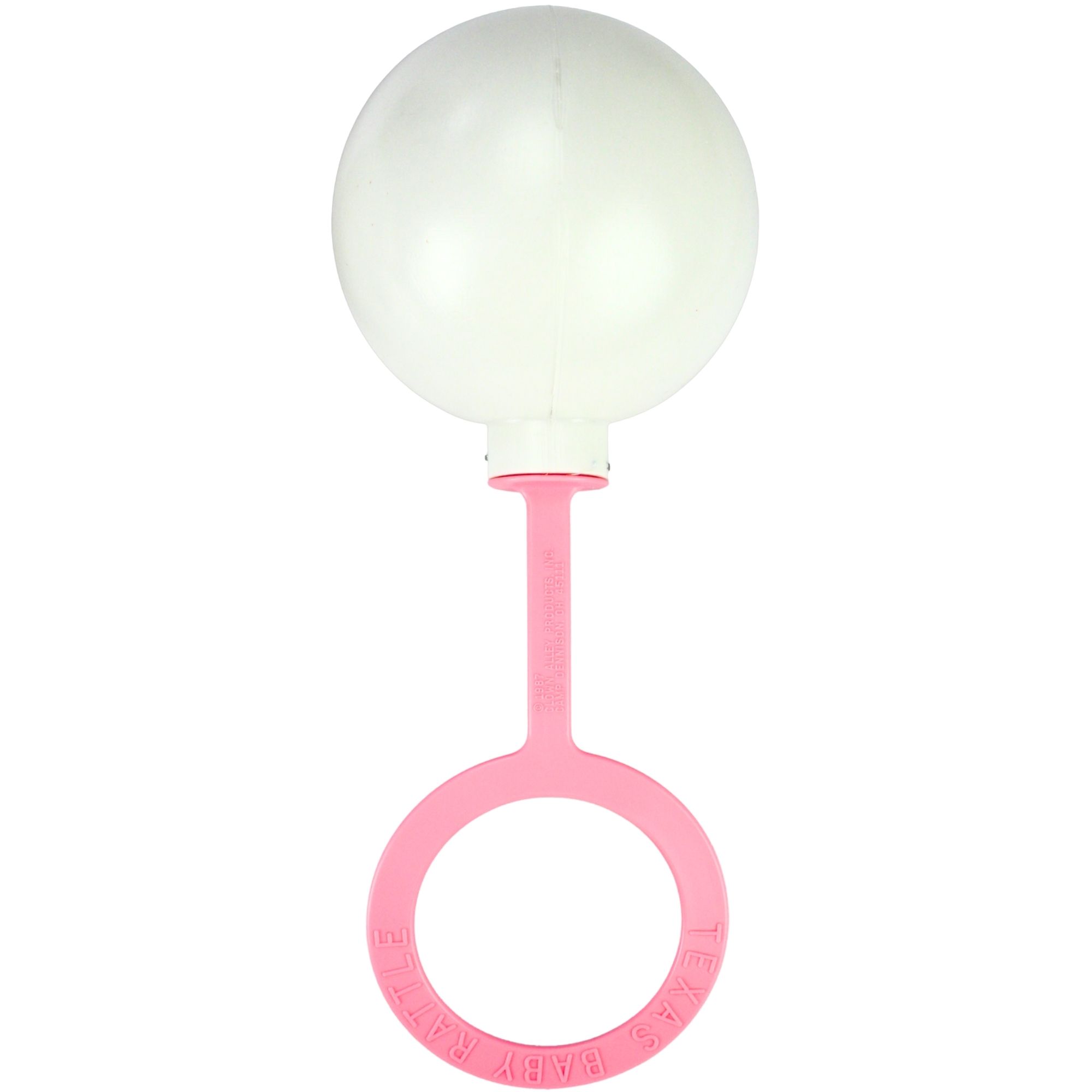 Big Pink Baby Rattle Accessory - Discount Party Supplies