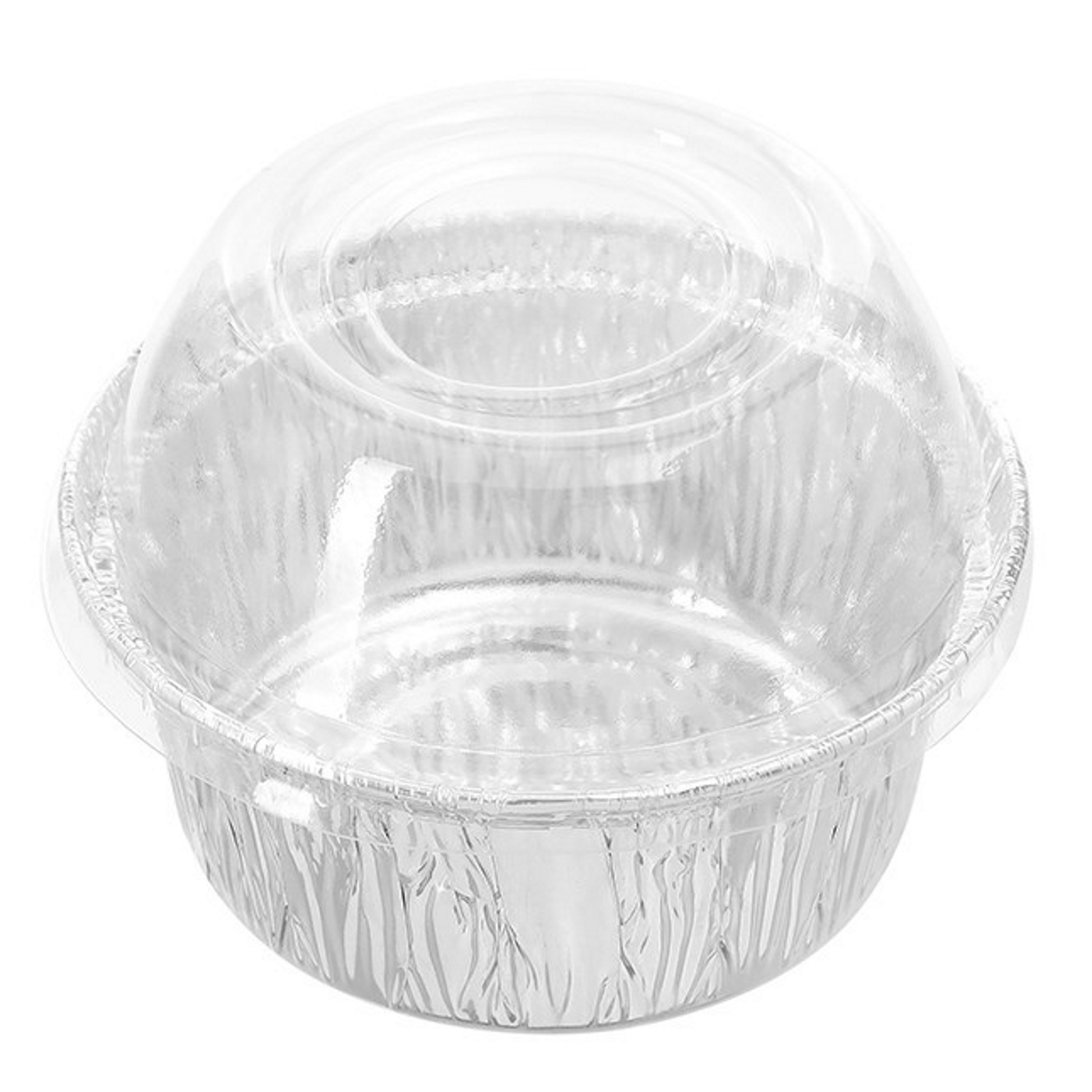 Round Foil Baking Cups With Lids 8.5cm (Pack of 15) Discount Party