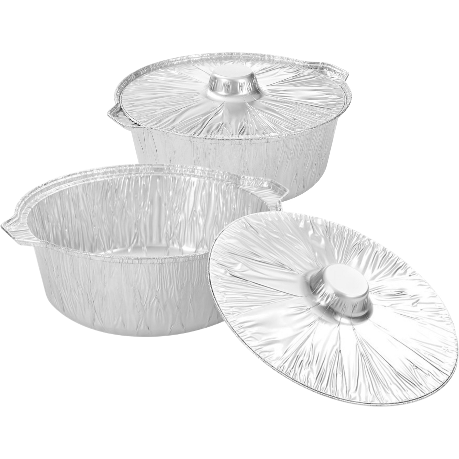 Foil BBQ Pot With Lid 34cm (Pack of 2)