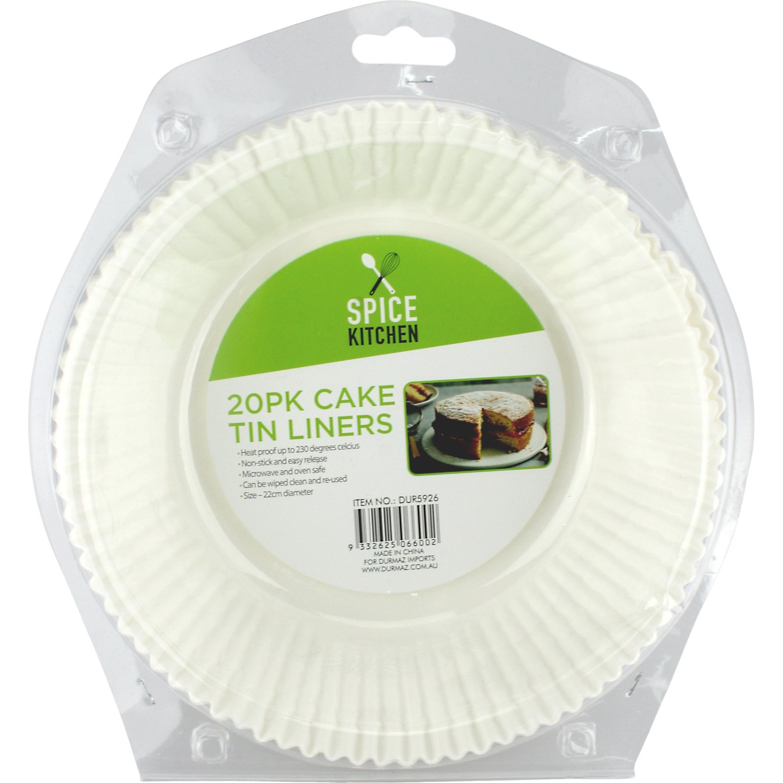 Paper Cake Tin Liners 22cm (Pack of 20)