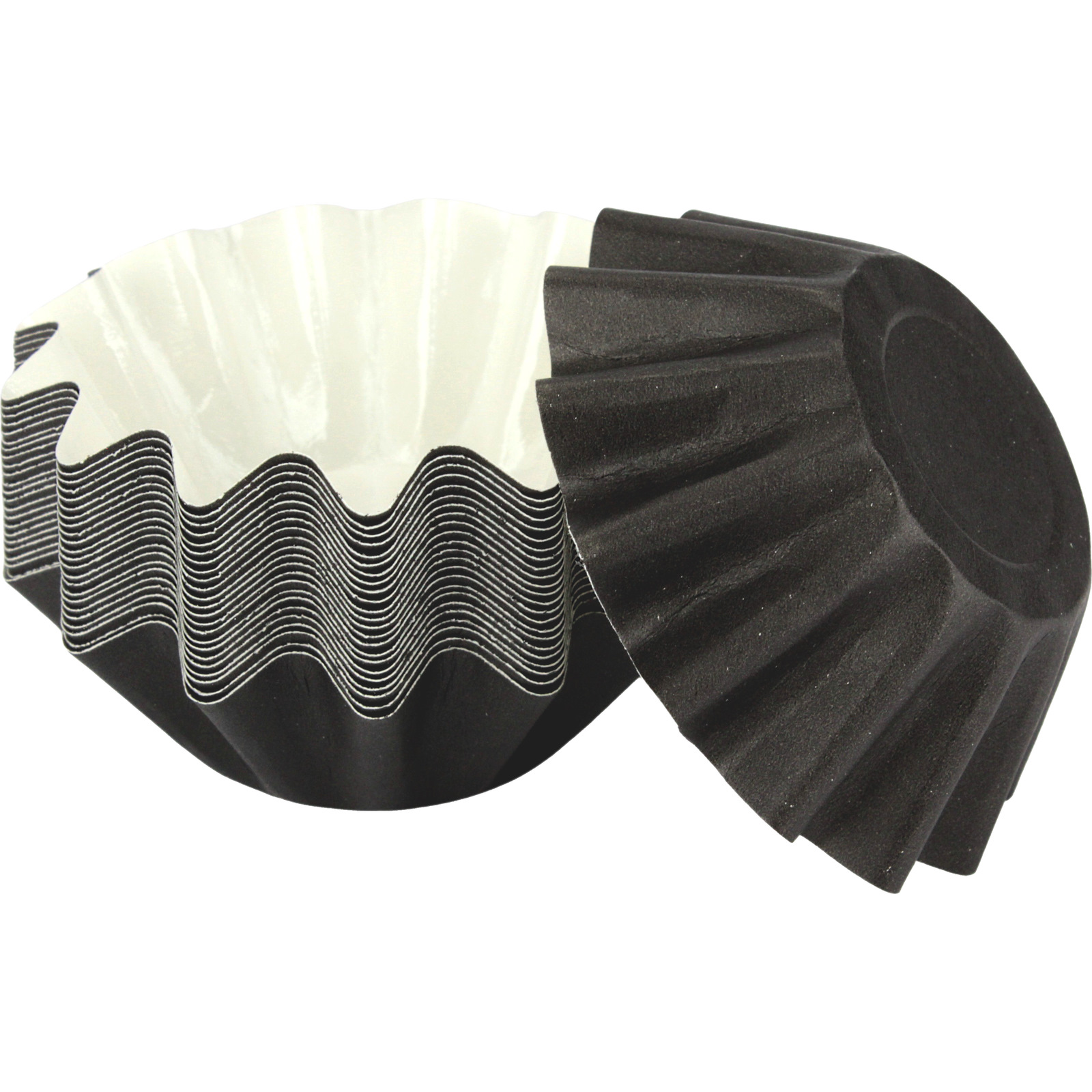 Papyrus & Co Matte Black Bloom Baking Cups (Pack of 24)