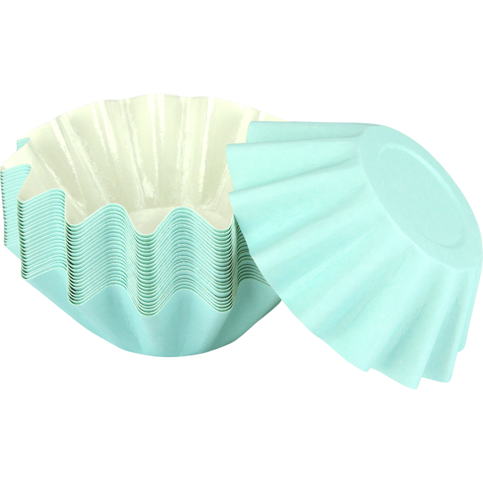 Papyrus & Co Matte Pastel Blue Bloom Baking Cups (Pack of 24)