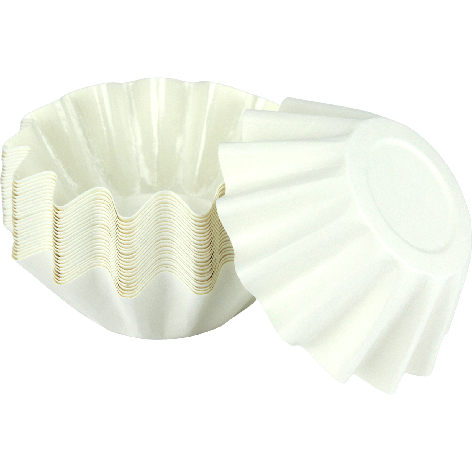 Papyrus & Co Matte White Bloom Baking Cups (Pack of 24)