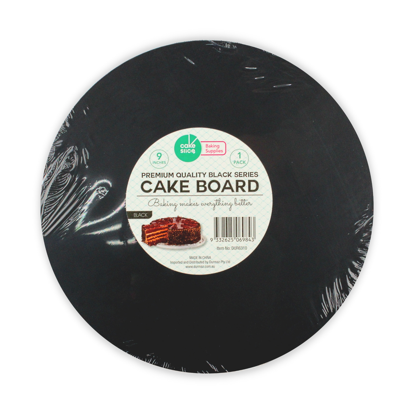 Round Black Cake Board 22.9cm