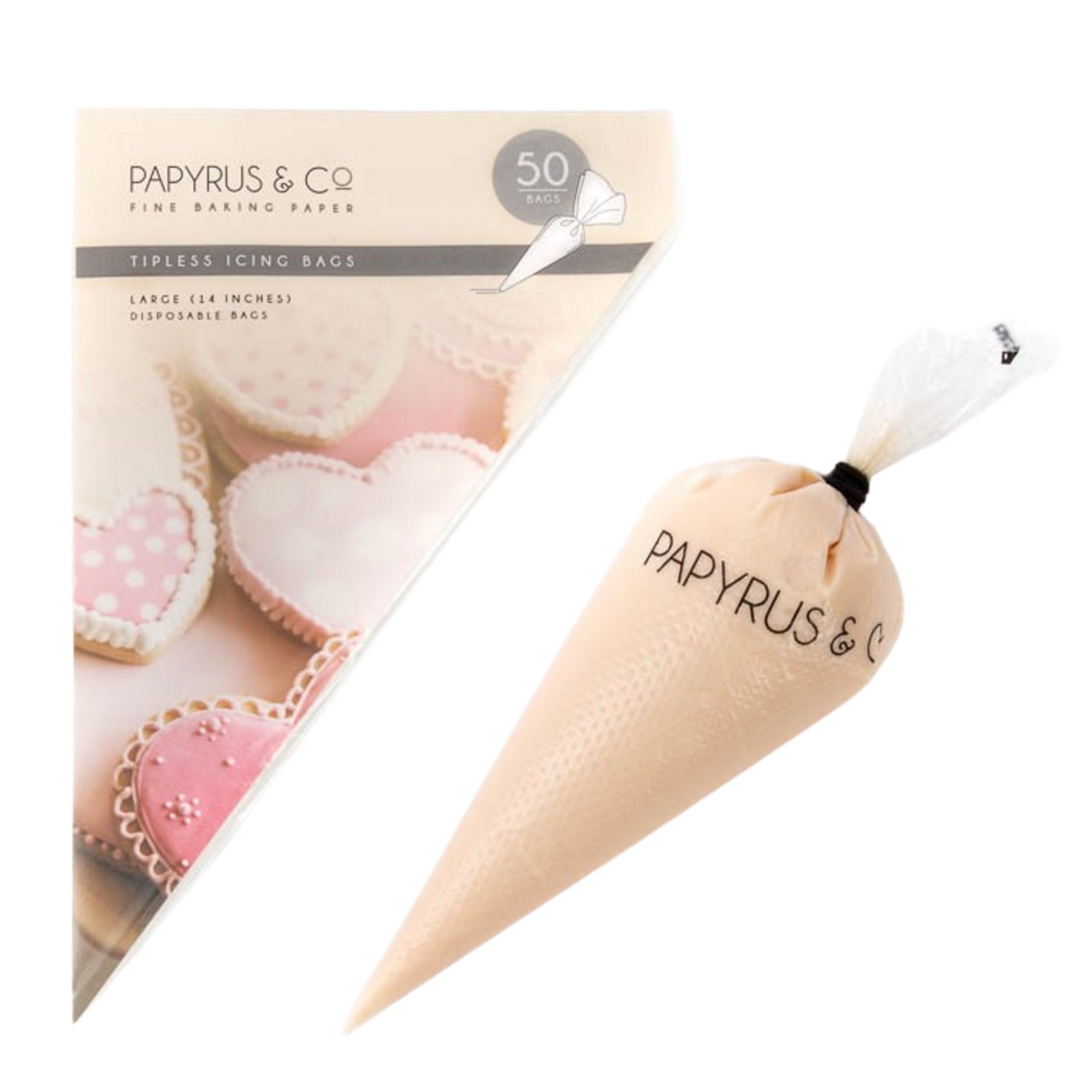 Papyrus Large Tipless Disposable Icing Bags 34cm (Pack of 50) 