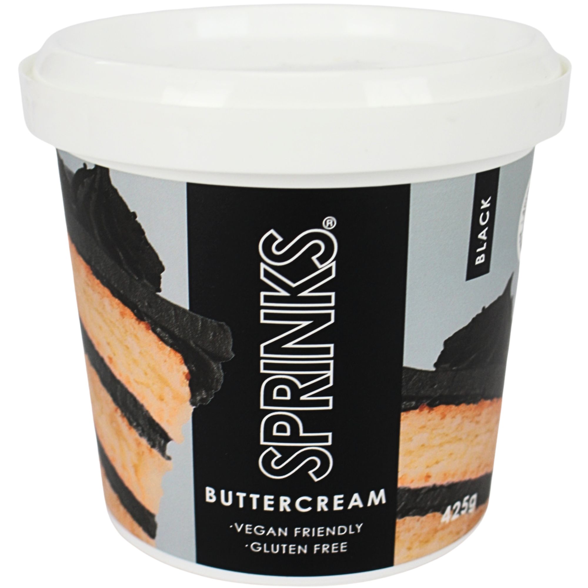 Sprinks Black Buttercream Icing (425g Tub) 