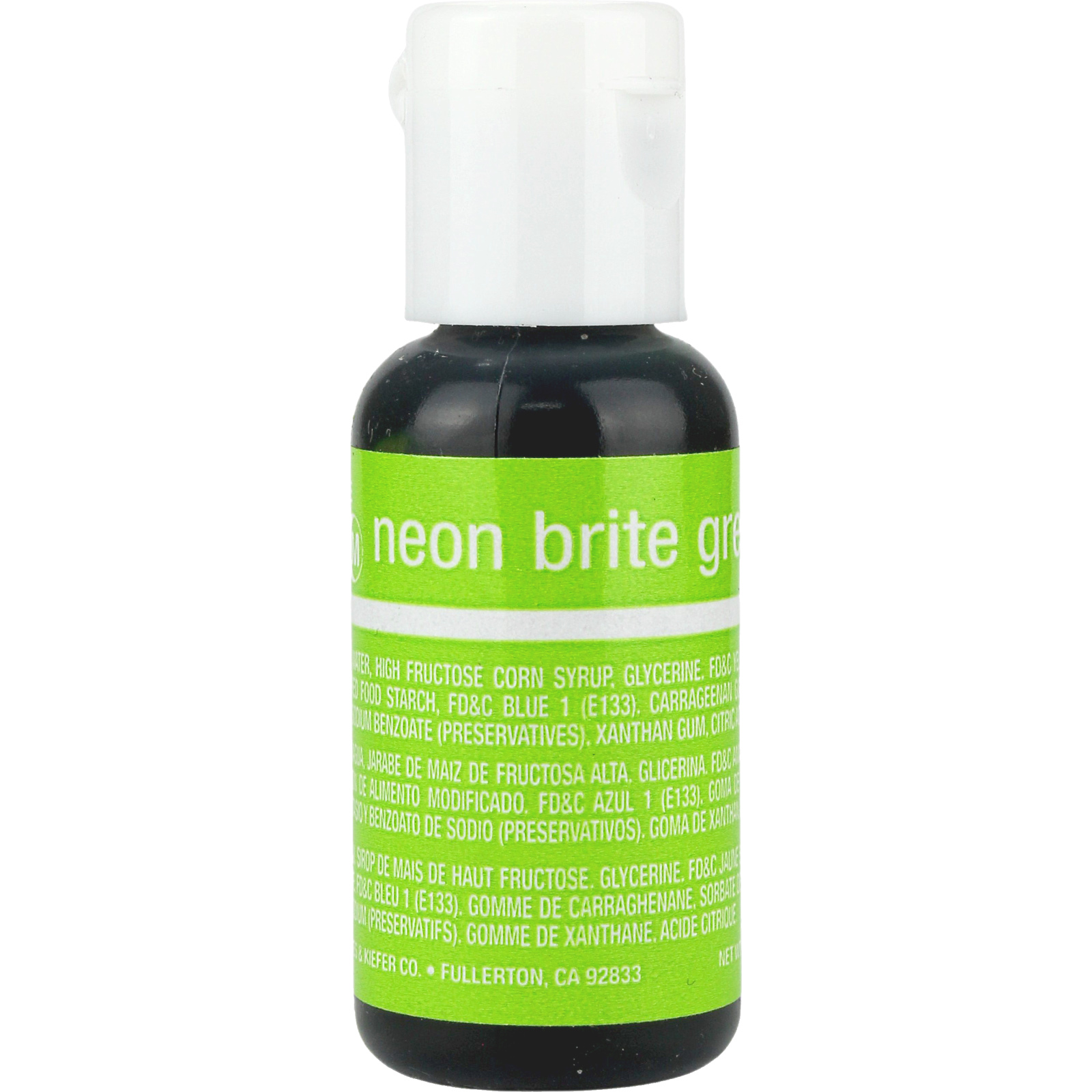 Neon Brite Green Chefmaster Liqua Gel (20ml) | Discount Party Supplies