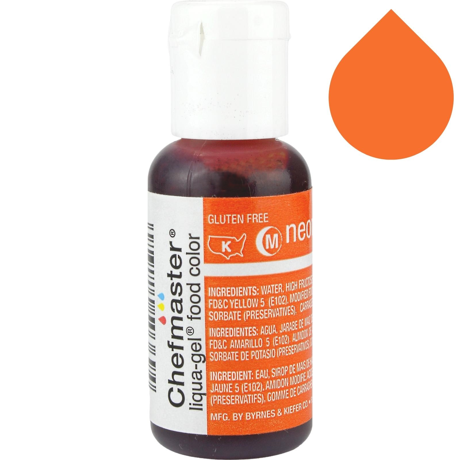 Neon Brite Orange Chefmaster Liqua Gel (20ml)