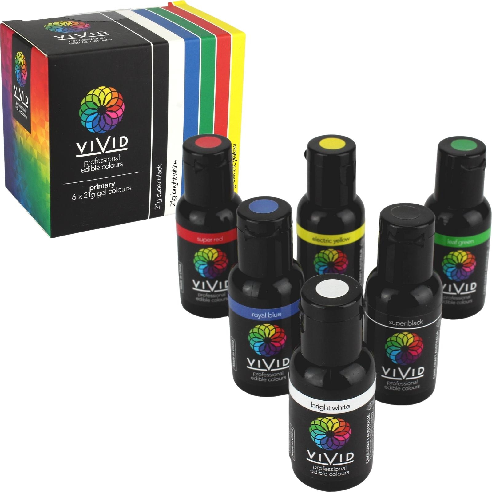 Vivid Gel Colours Primary Collection (Pack of 6) 