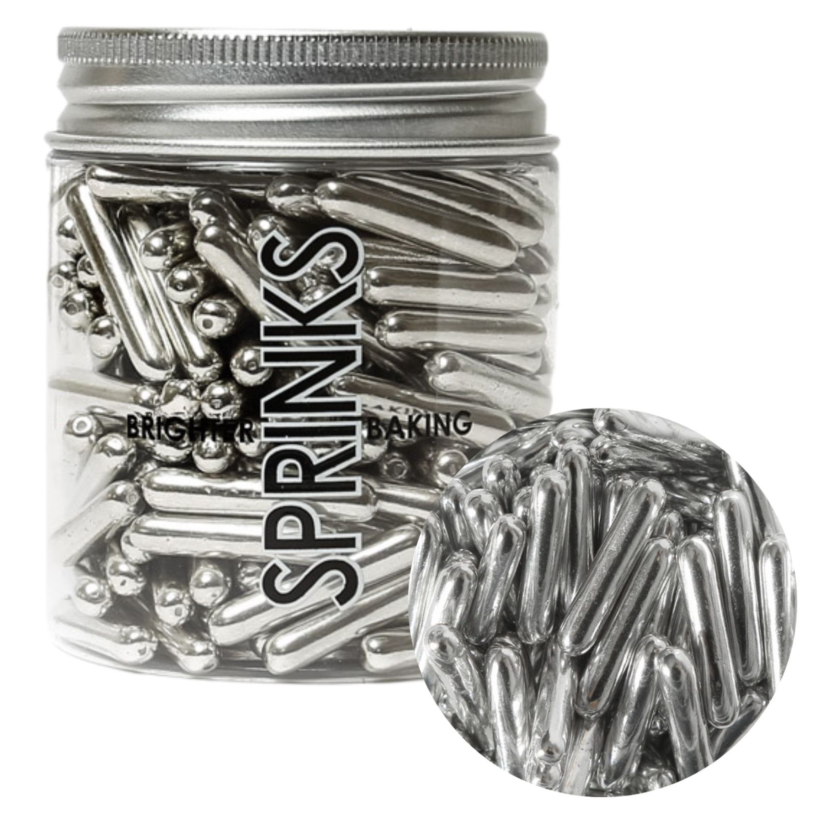 Sprinks Metallic Silver Rods (75g)
