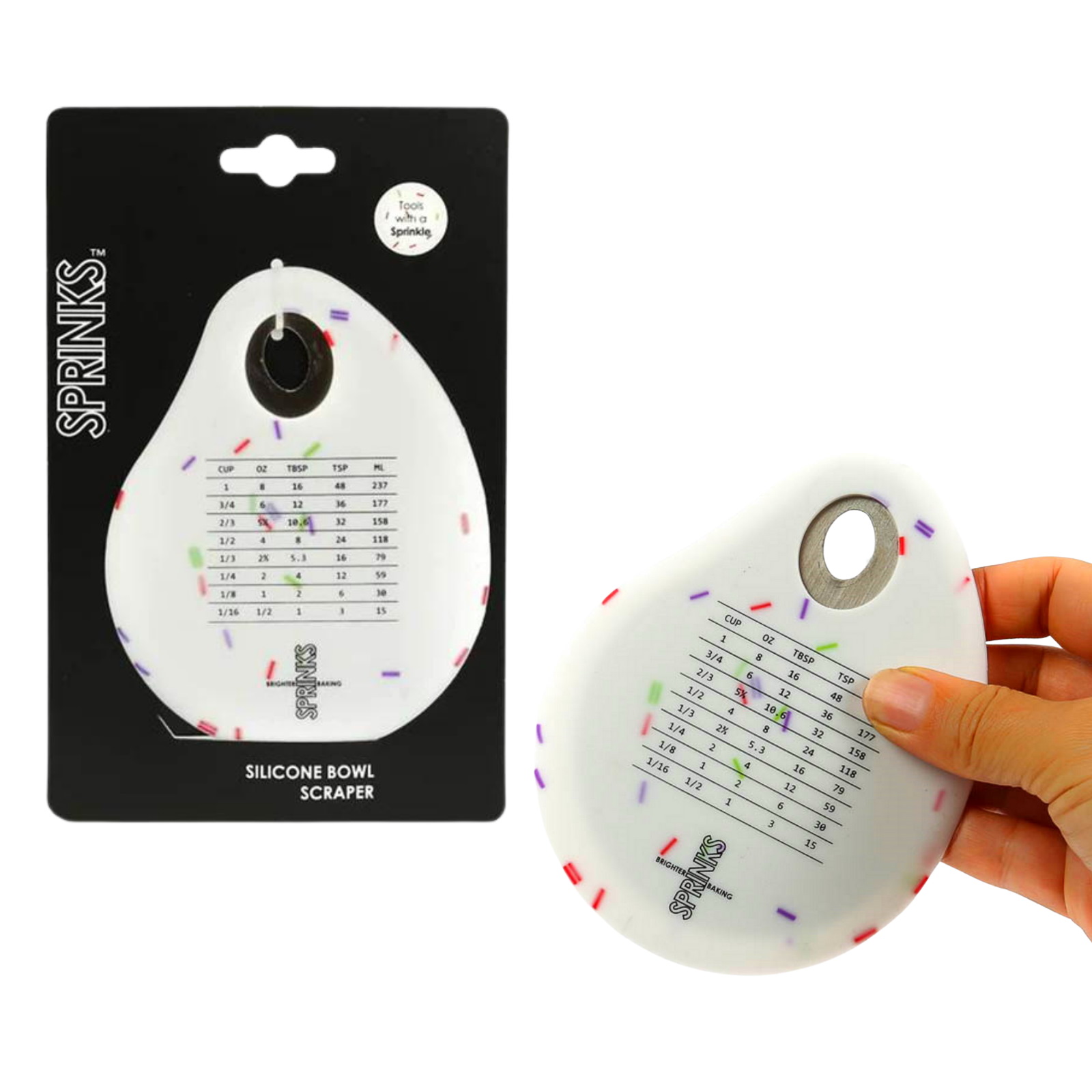 Sprinks White Silicone Bowl Scraper