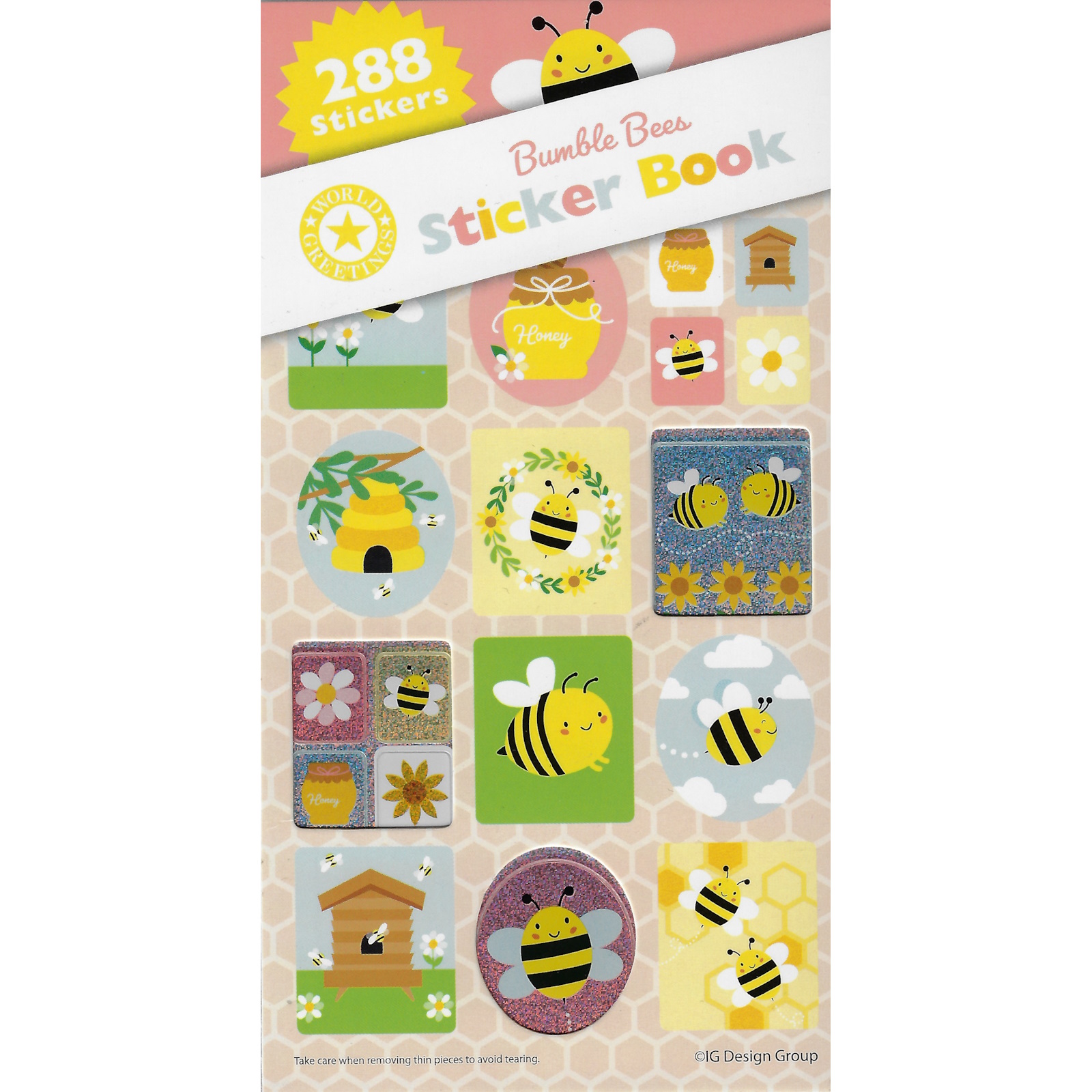 Bumble Bees Sticker Book (12 Sheets) 