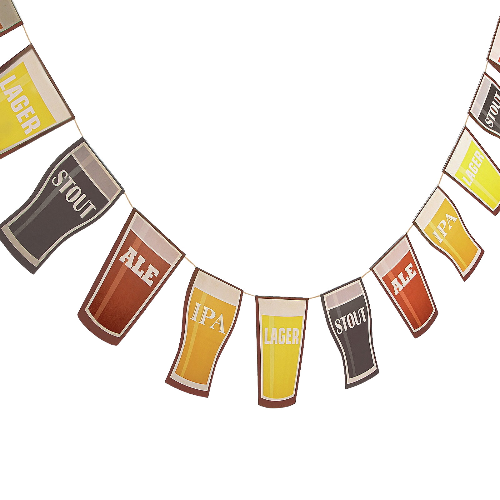 Beer Glass Garland Banner (2.1m)