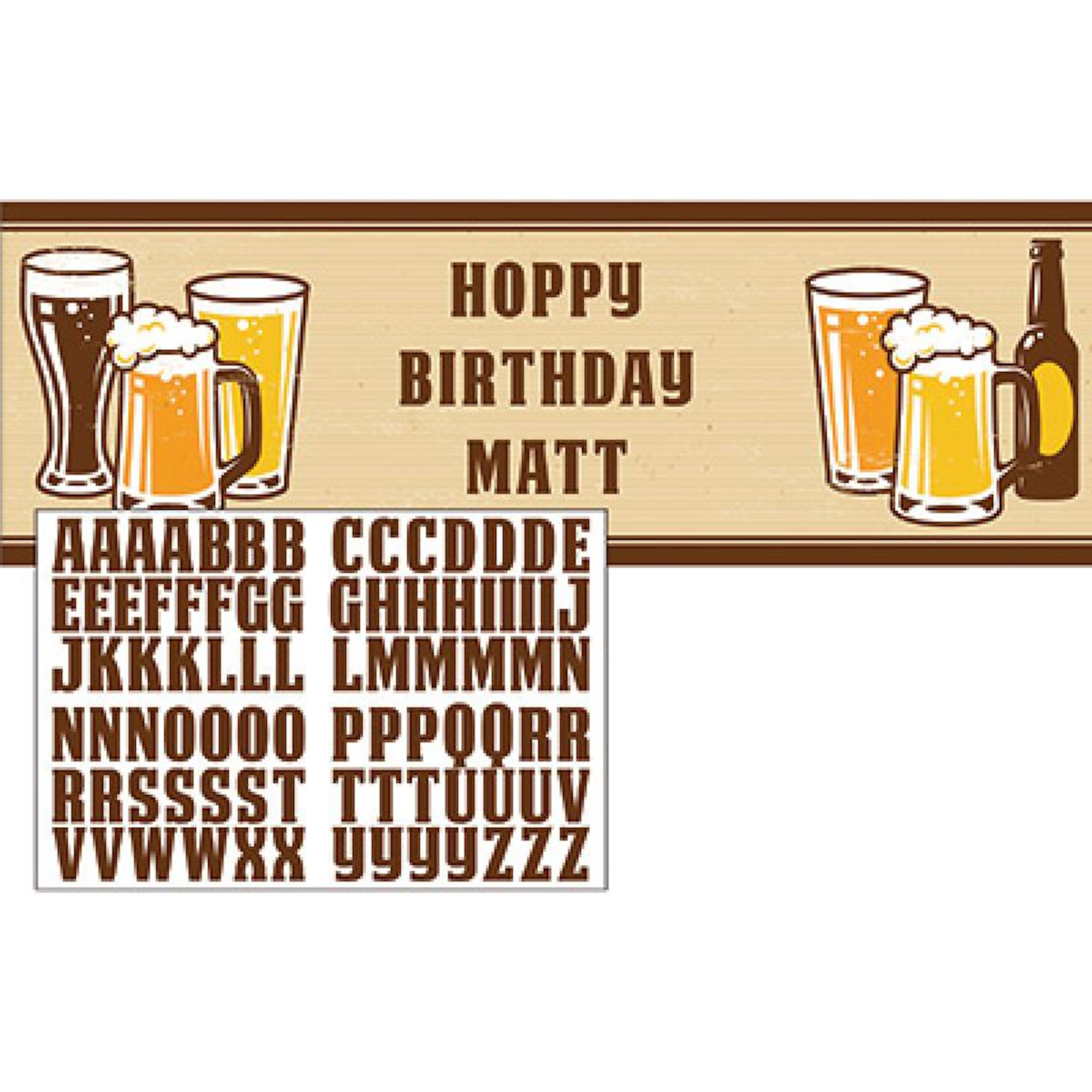Cheers & Beers Personalise It Giant Banner