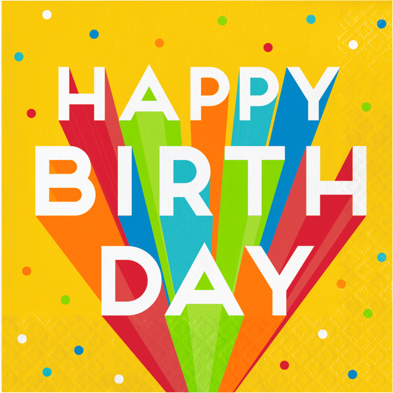 Big Birthday Bash Large Paper Napkins / Serviettes (Pack of 16)