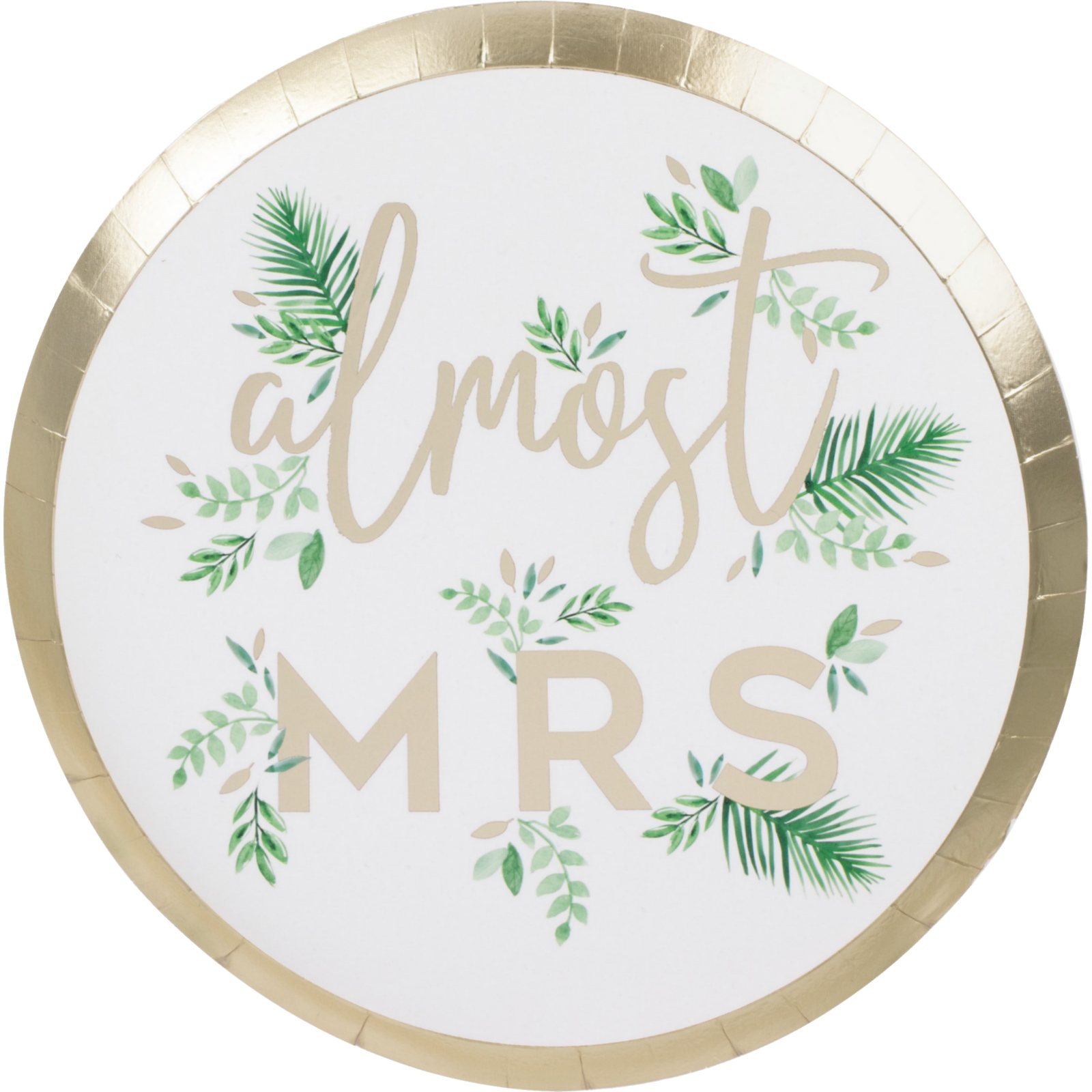 Ginger Ray Botanical Hen Party Large Paper Plates (Pack of 8)
