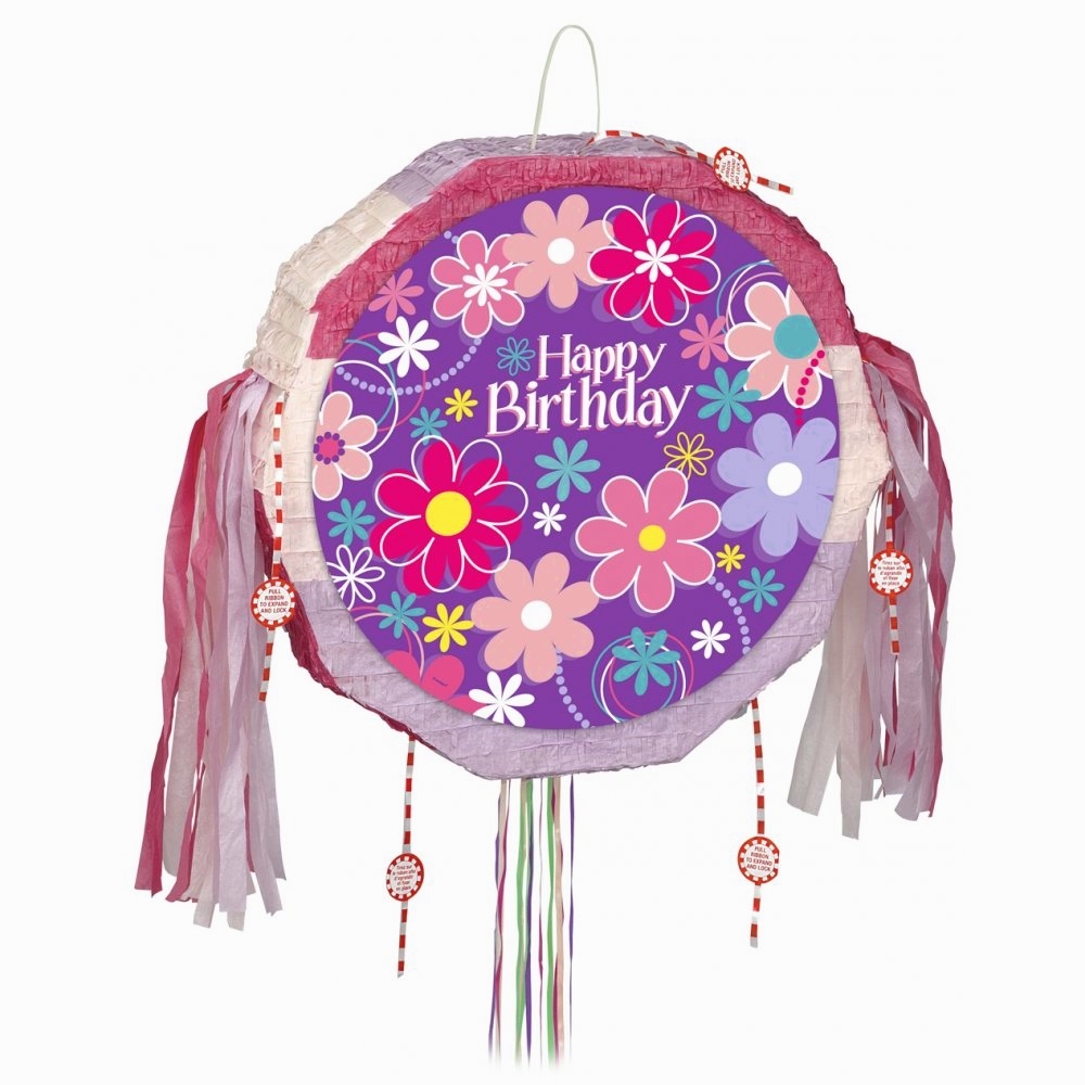 Birthday Blossom Pull String Pinata
