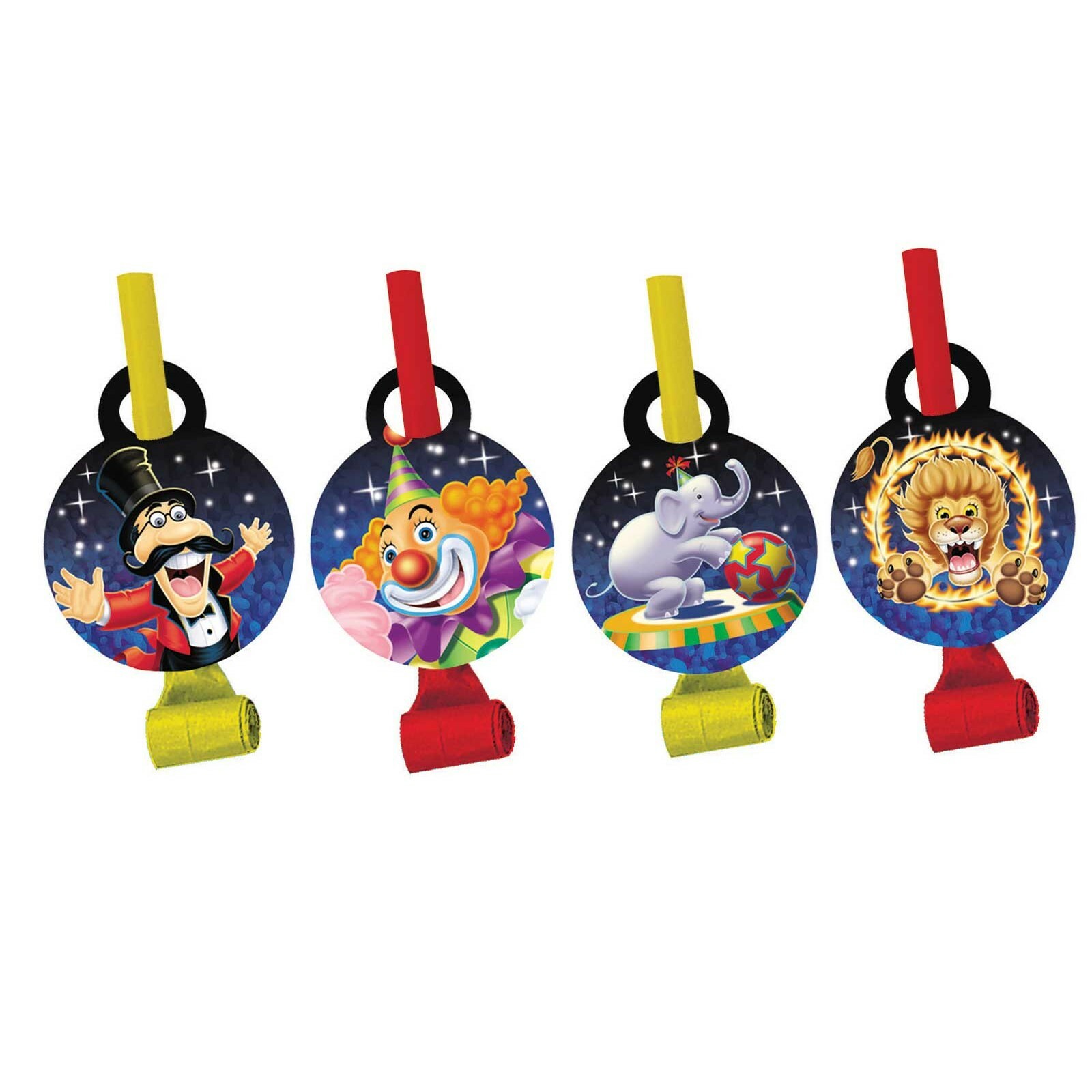 Big Top Birthday Party Blowers (Pack of 8)