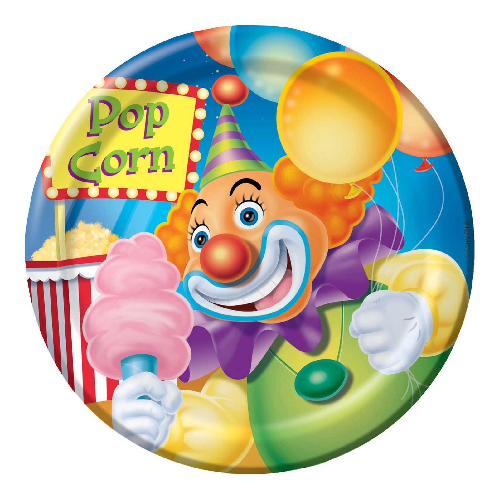 Big Top Birthday Small Paper Plates (Pack of 8)