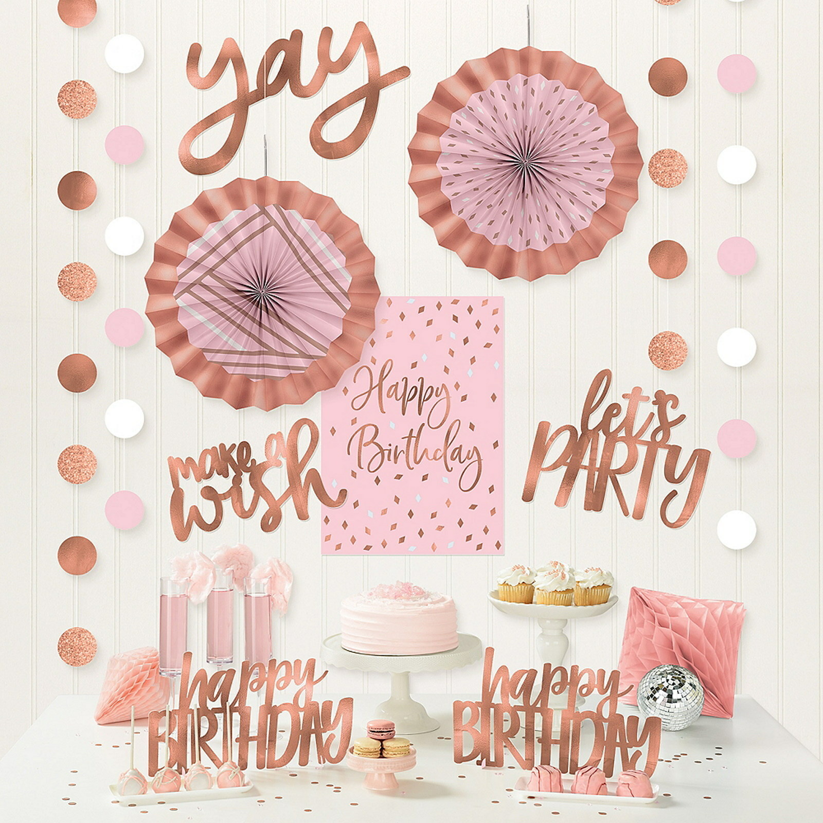 Blush Birthday Room Decorating Kit