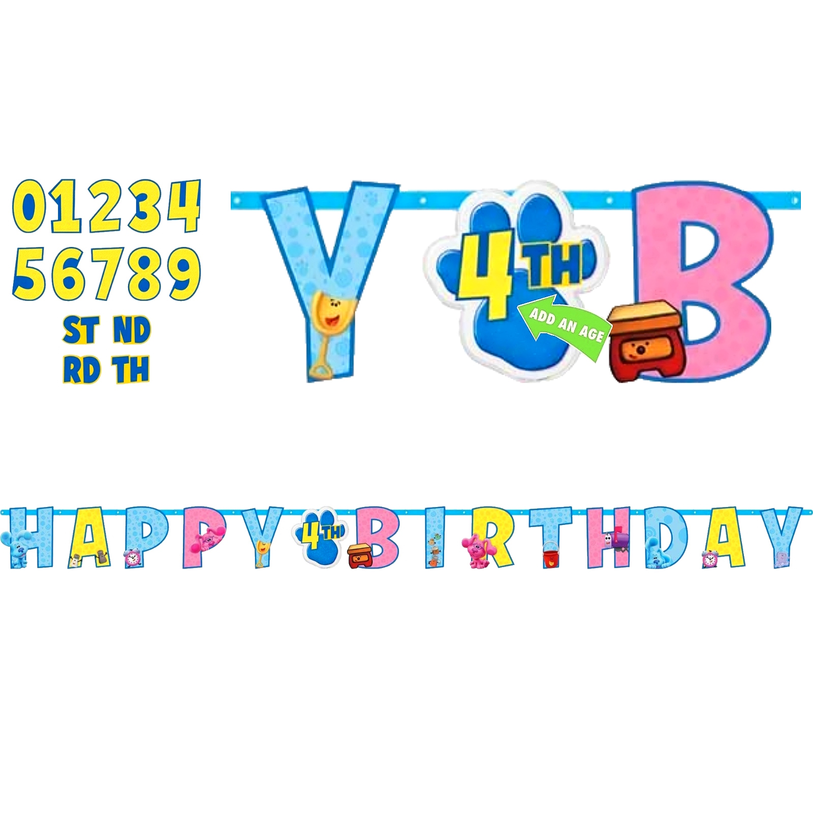 Blue's Clues Jumbo Add An Age Banner Kit 