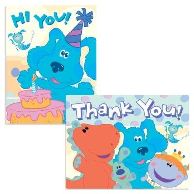 Blues Clues Party Invitations & Thank You Cards (8 of each)