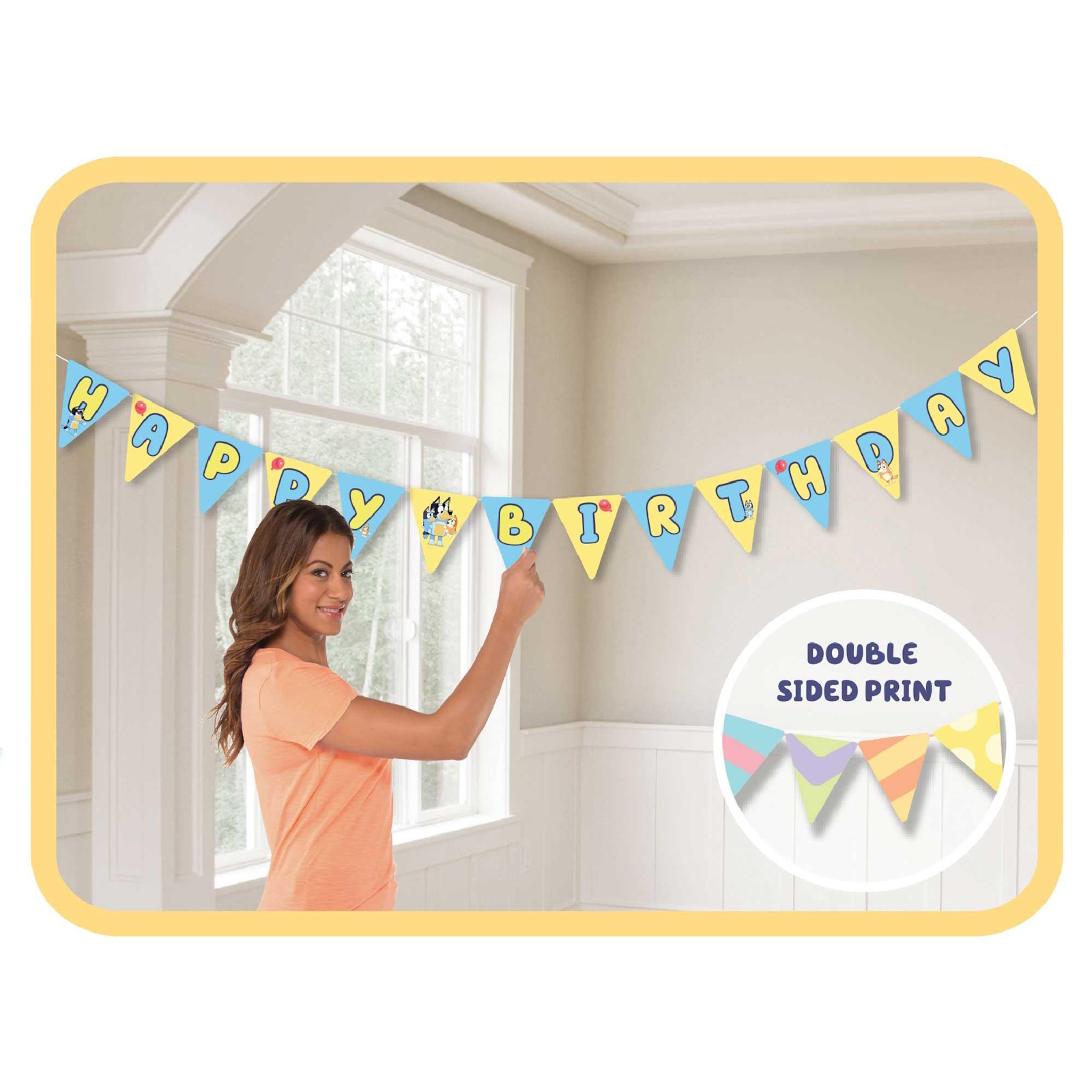 Bluey Happy Birthday Flag Banner 4.5M