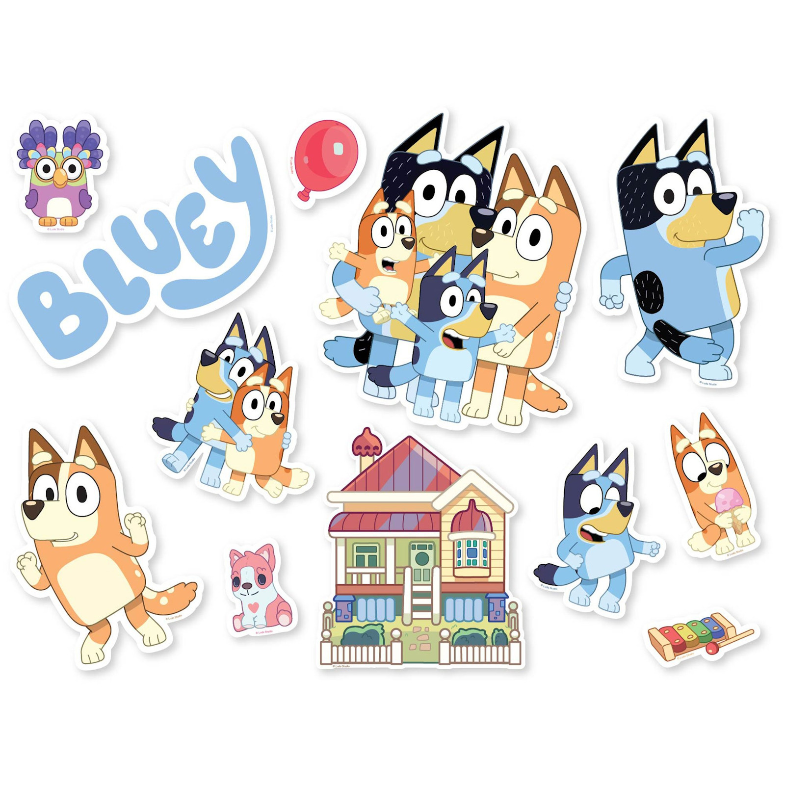 Bluey Cutout Wall Decorations (Pack of 12) 