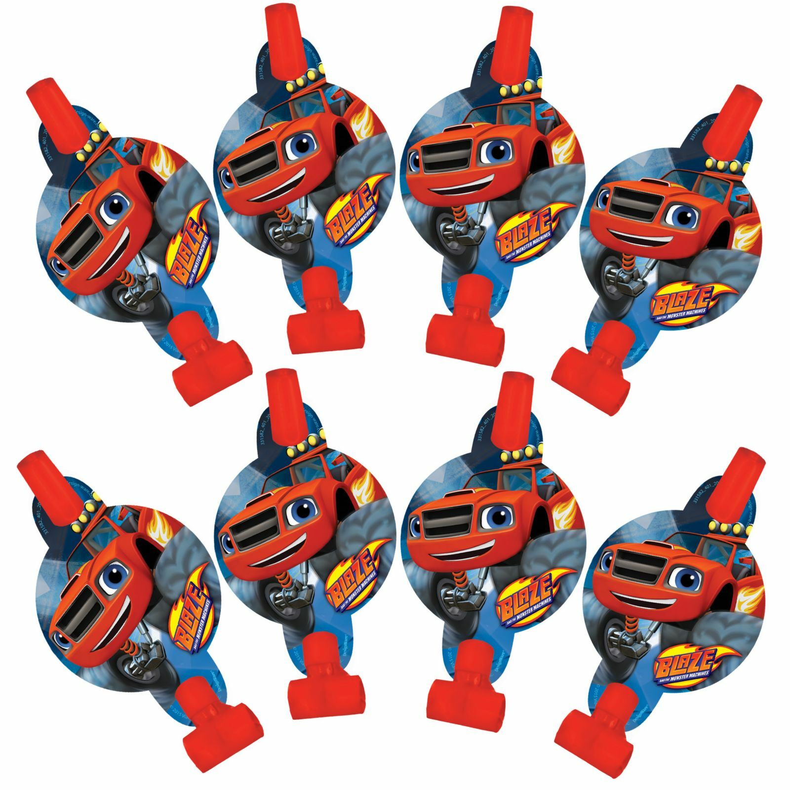 Blaze and the Monster Machines Party Blowers (Pack of 8)