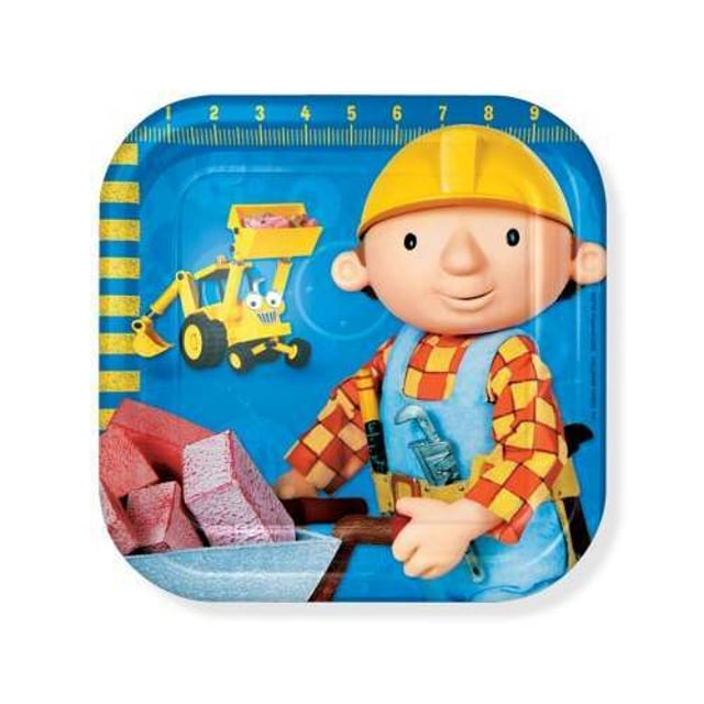 Bob The Builder Large Paper Plates (Pack of 8) Bob the Builder Boys