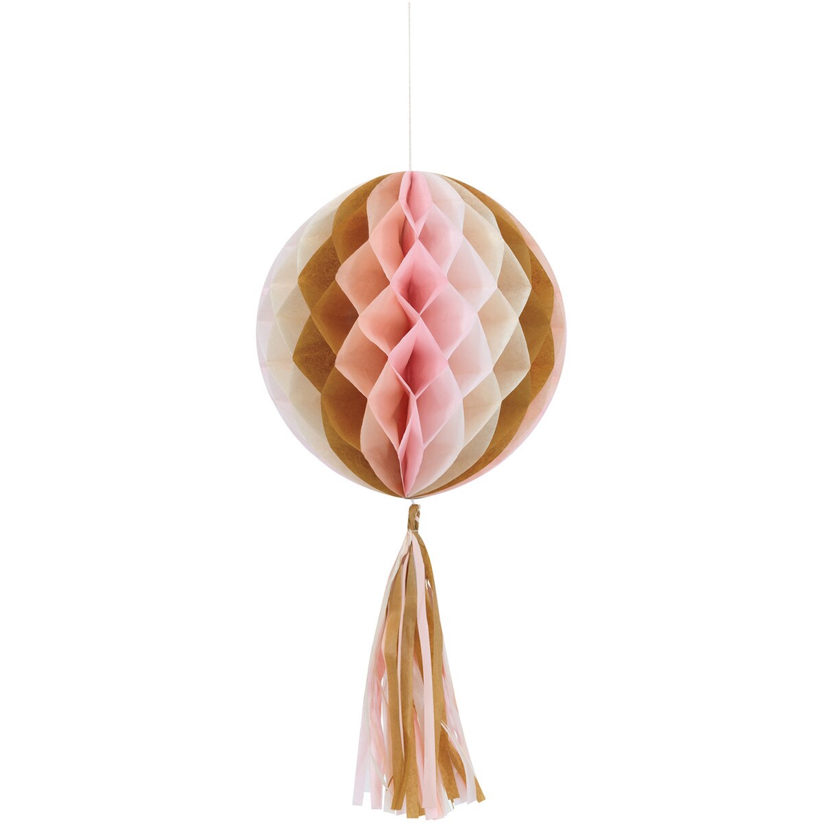 Boho Honeycomb Balls With Tassels (Pack of 3)