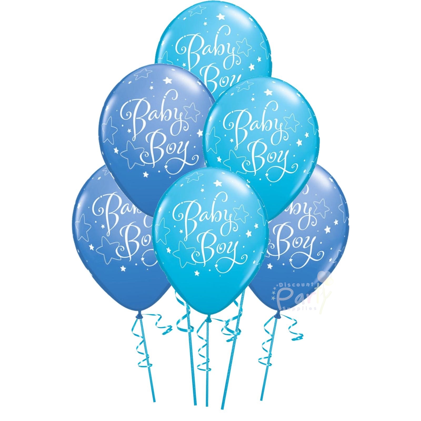 Baby Boy Stars Balloons (Pack of 12)