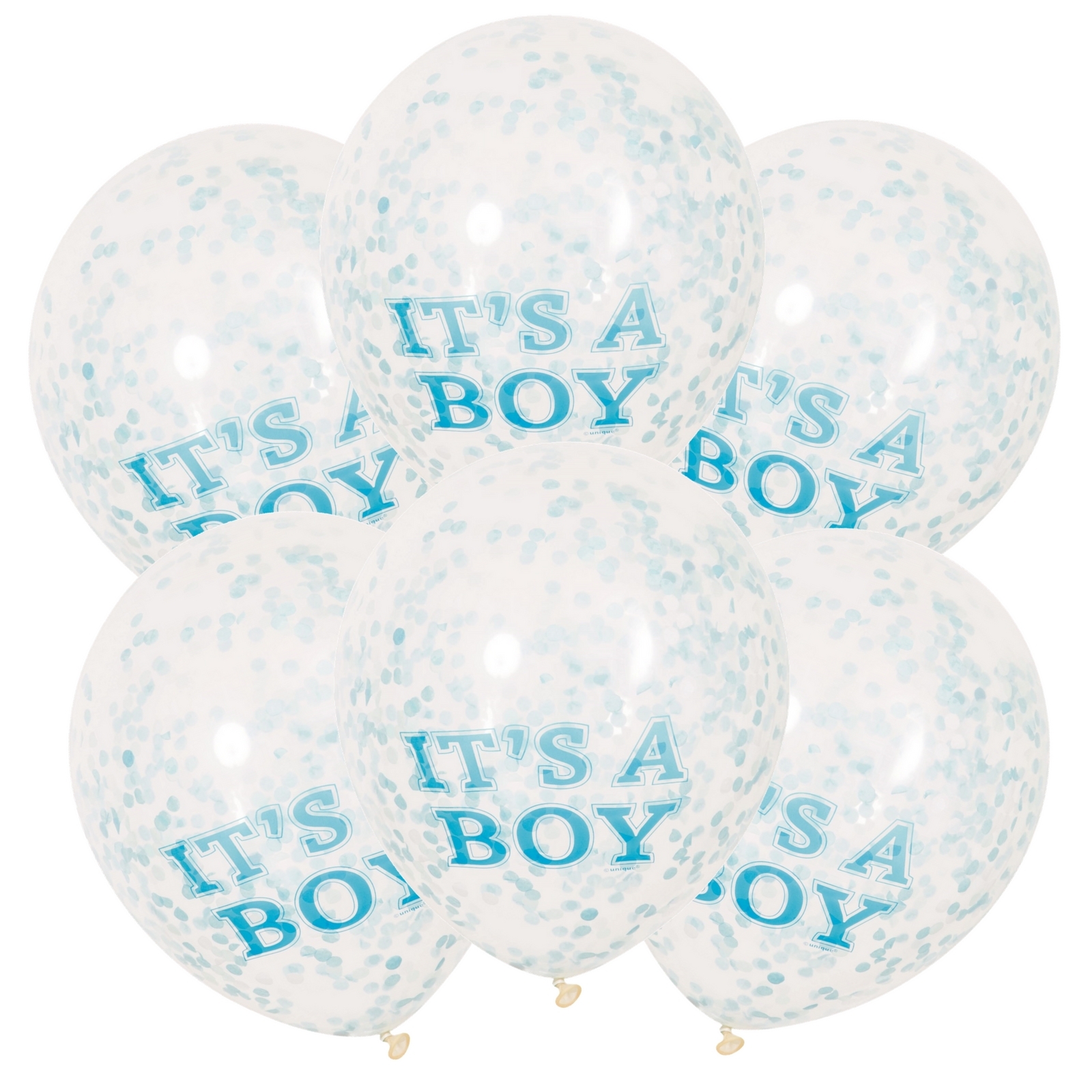 It's A Boy Baby Shower Confetti Balloons (Pack of 6)