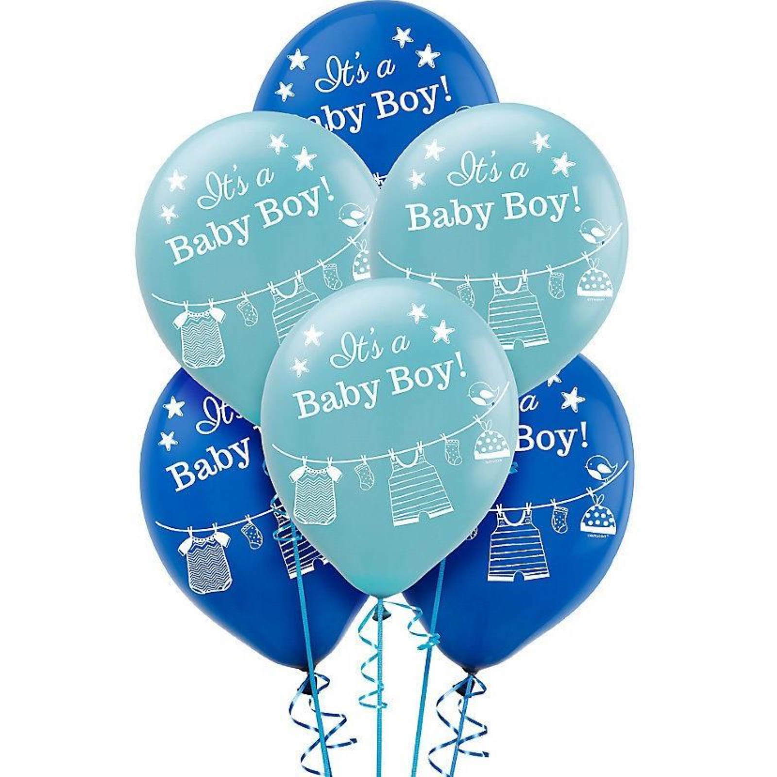 Shower With Love Boy Balloons (Pack of 15)