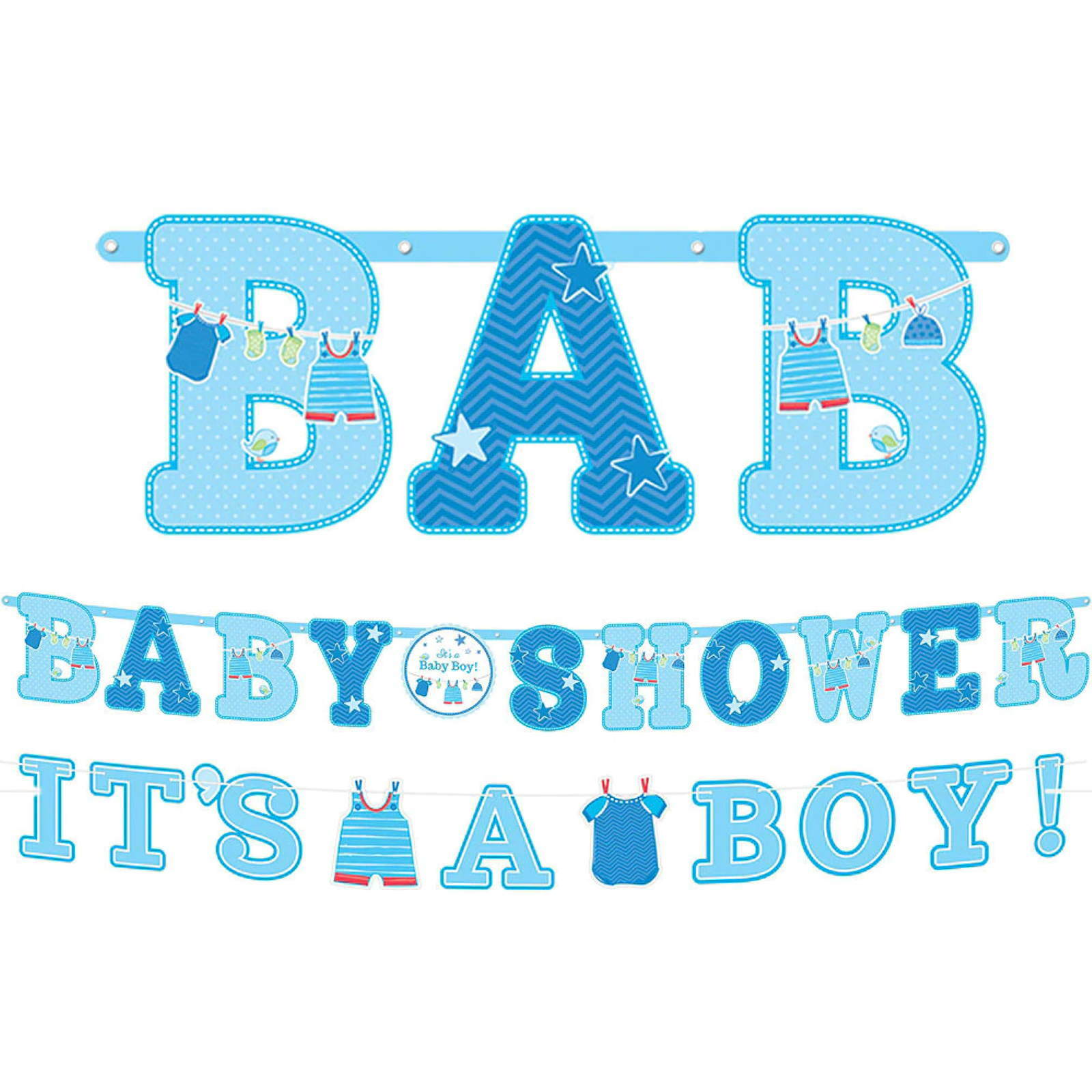 Shower With Love Boy Jumbo Letter Banner